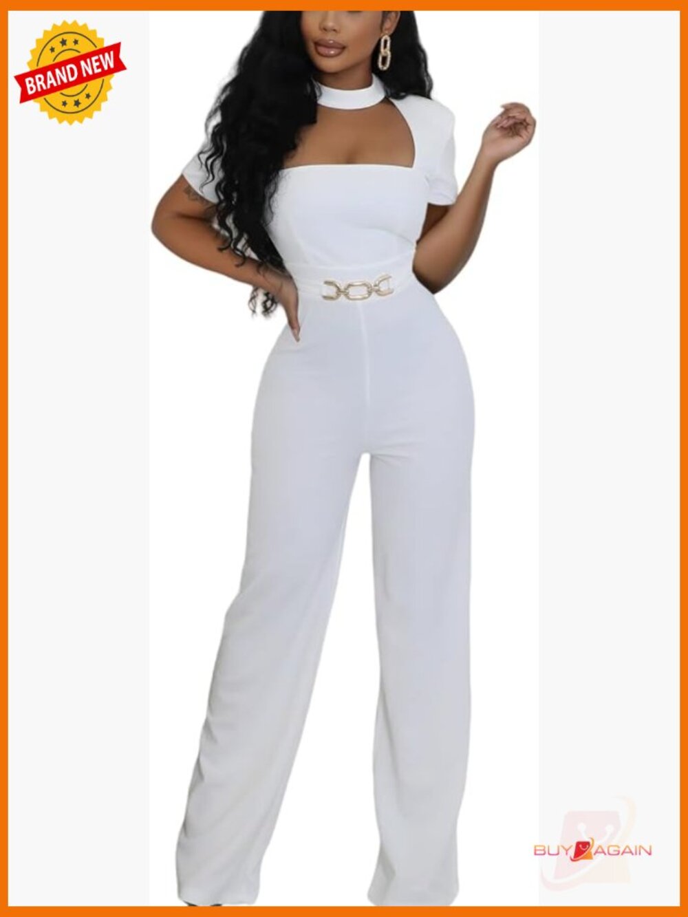 Elegant High Waist Wide Leg Jumpsuit Formal Party Club Jumpsuit